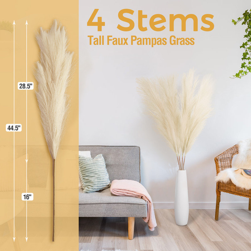 Arrangement de pampas, Beige