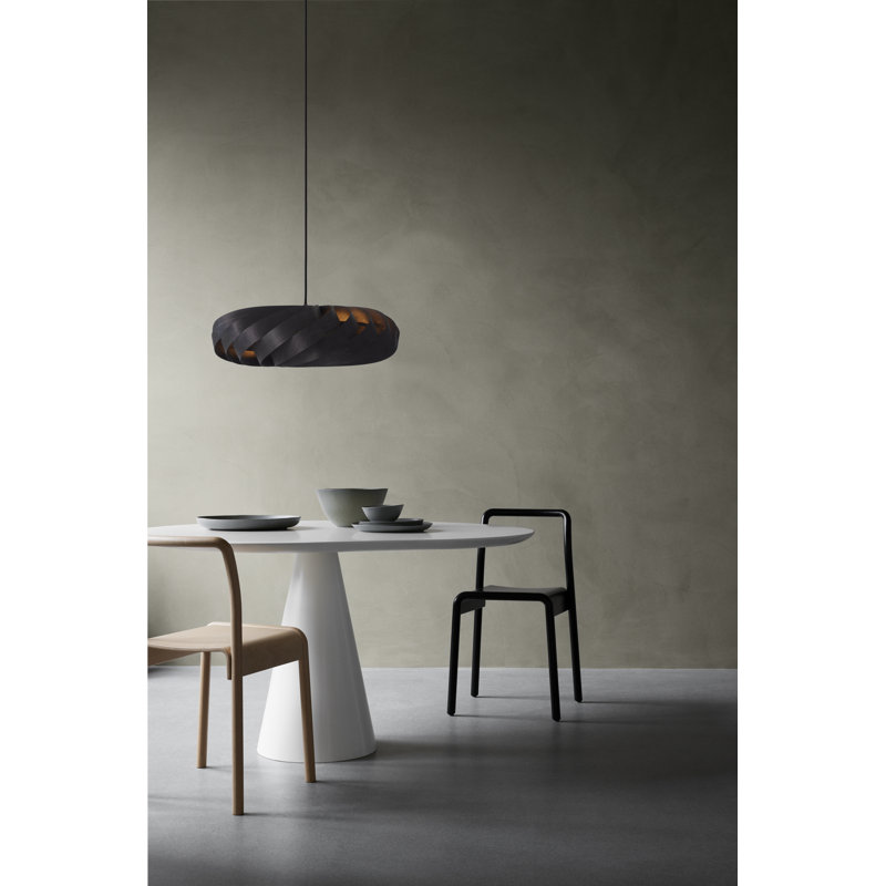 Luminaire suspendu Selma, Noir, H 7,87 po x l 23,62 po x P 23,62 po