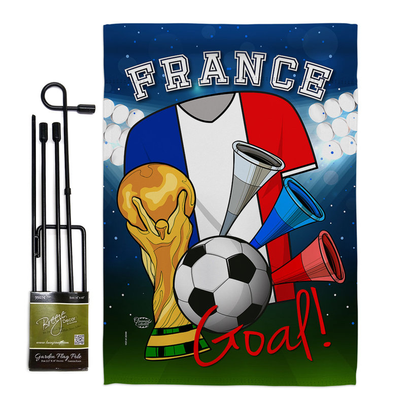 Ensemble de drapeaux 19 x 13 po en polyester Coupe du Monde