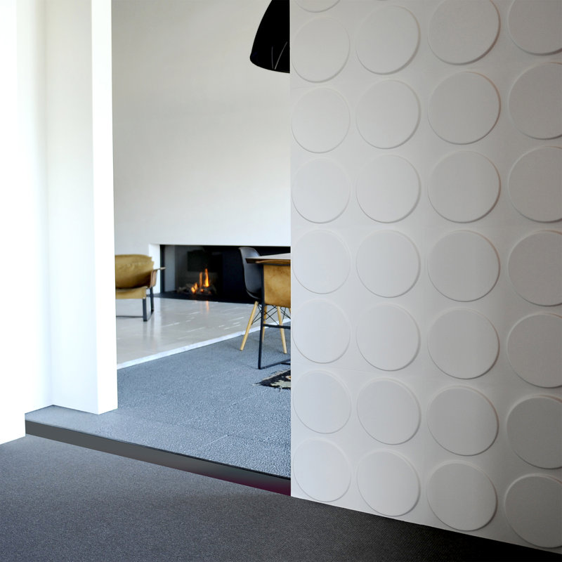 Panneau mural blanc cassé l 19,68 po x L 19,68 po Cotati