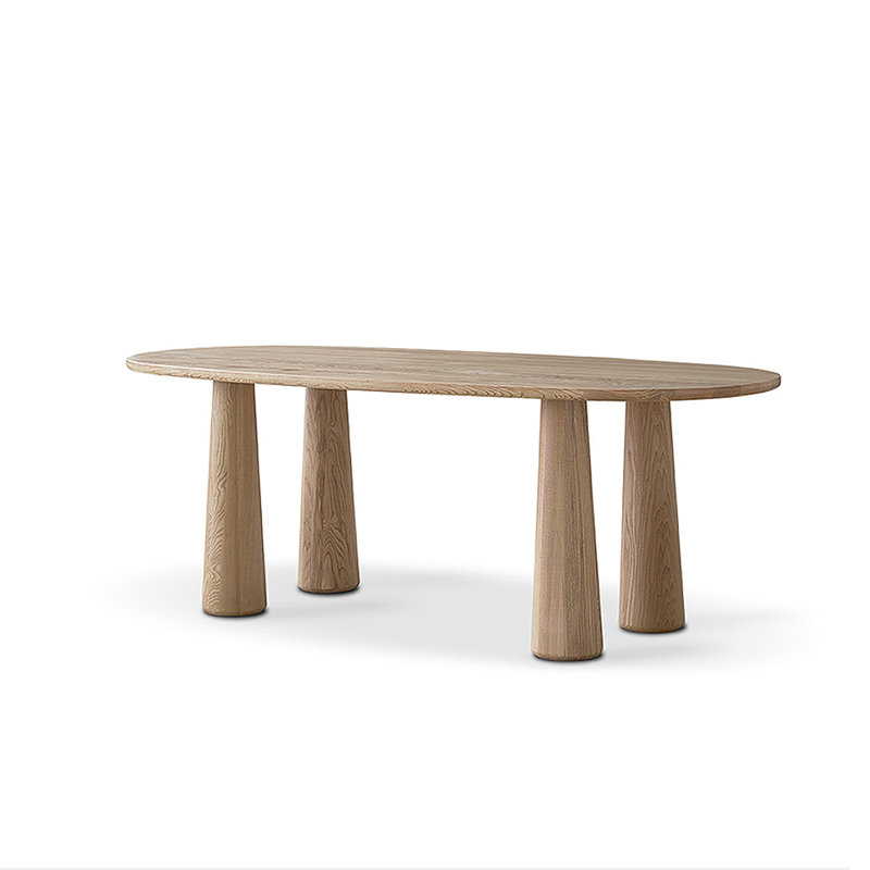 Oval Solid Wood Dining Table, 31.5" W x 70.87" L