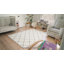 Tapis à rayures rayées gris et blanc tissé à plat brun / blanc-1591519708