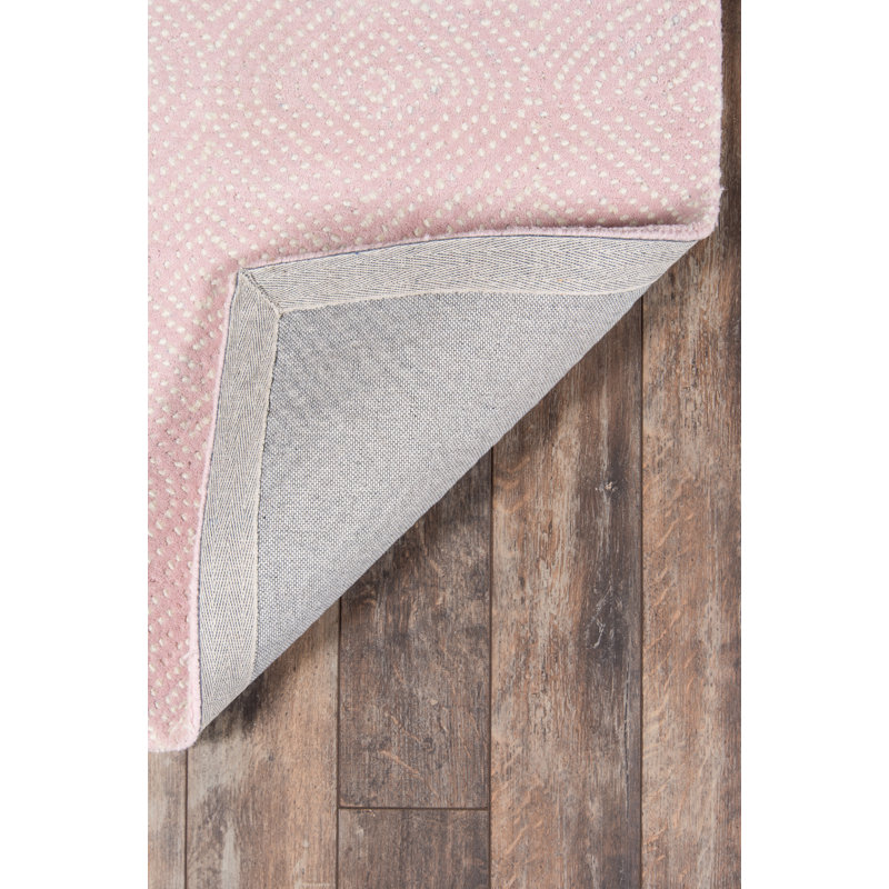 Kamayah Wool Area Rug in Pink, Rectangle 3'6" x 5'6"