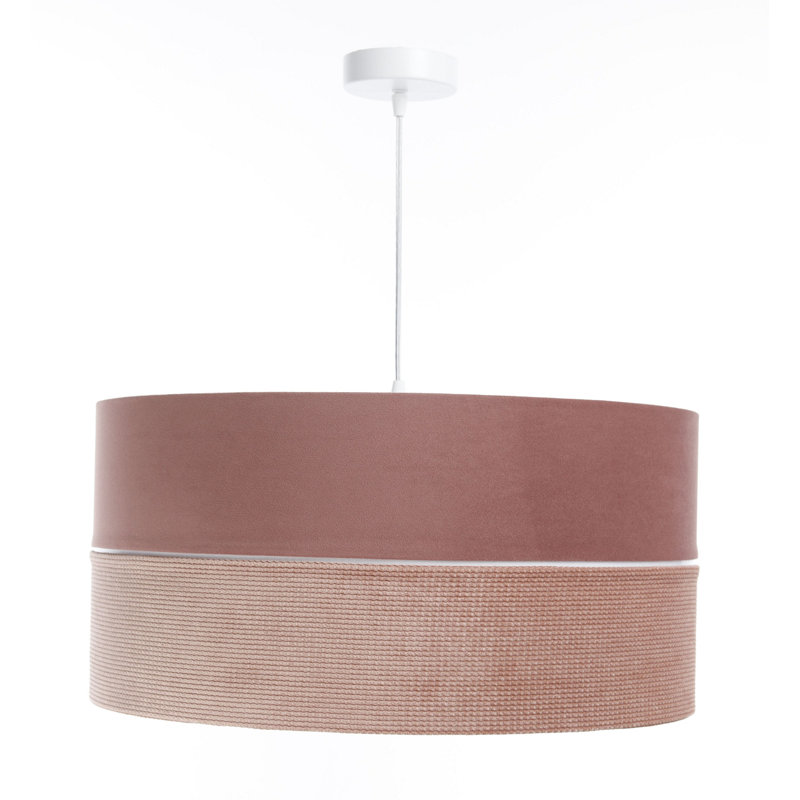 Roncy 1 - Light Drum Pendant, 102cm H x 40cm W x 40cm D, Pink/White