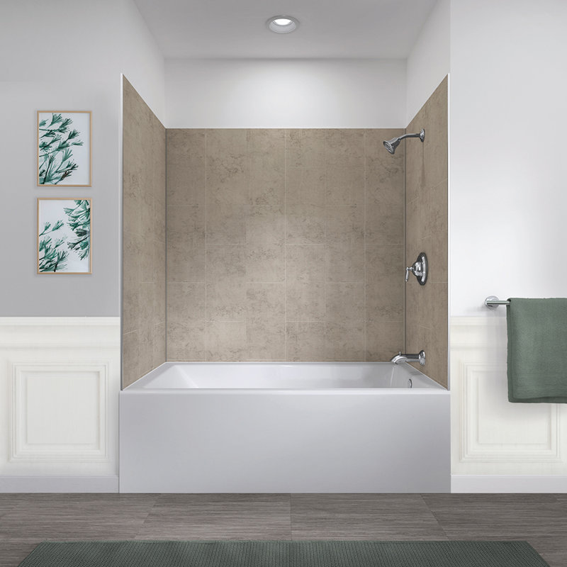 Shale 60" x 32" x 78" Five Panel Alcove Shower Wall Kit