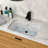 22" X 15.25" White Ceramic Undermount Bathroom Sink With Overflow