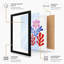 Stylized Folk Flower Scandinavian - Framed Print-2151310-2151308