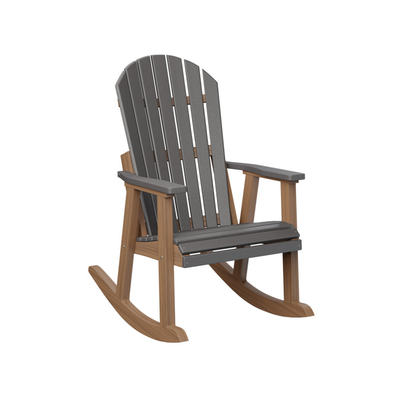 Fauteuil berçant berlinois berlinois, Smoke Gray Top/Antique Mahogany Base