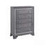 Contemporary Style 1Pc Chest Five English Dovetail Drawers Ball Bearing Glides Mirror Trim