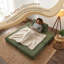 Ensemble de chaises sans os 35,4 po en velours côtelé avec repose-pieds et poche de rangement Sisler-2123895354