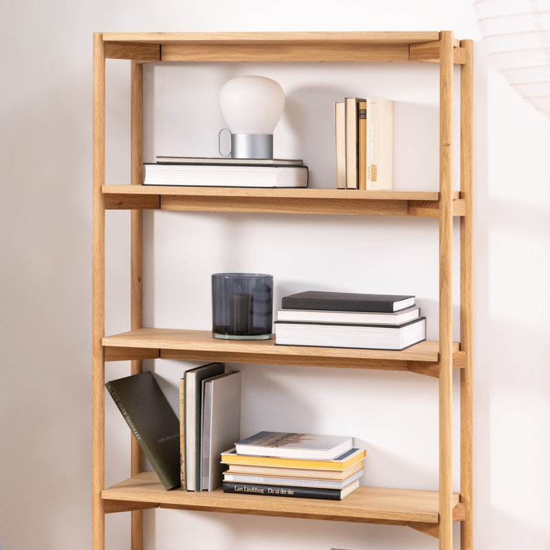 Malbon 160cm H x 86cm W Standard Bookcase, Oak