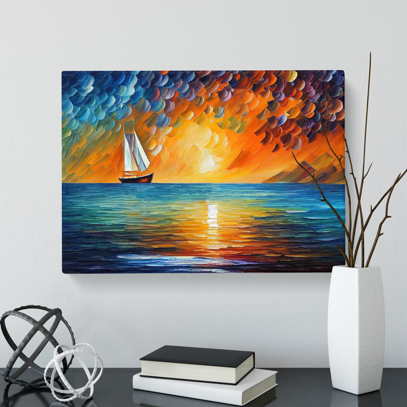 Sailing Boat On The Ocean Vol.1 - Wrapped Canvas, 40cm H x 60cm W x 3cm D