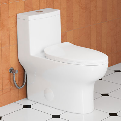 Toilette allongée une pièce à hauteur confort Eridanus (siège inclus)