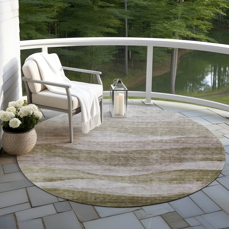 Tapis intérieur / extérieur brun Louisa , 2'3" x 7'6"