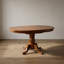 Saddle Brown Espresso Solid Rubberwood Oval Pedestal Dining Set with Self Storing Leaf and Faux Leather Slat Back Chairs