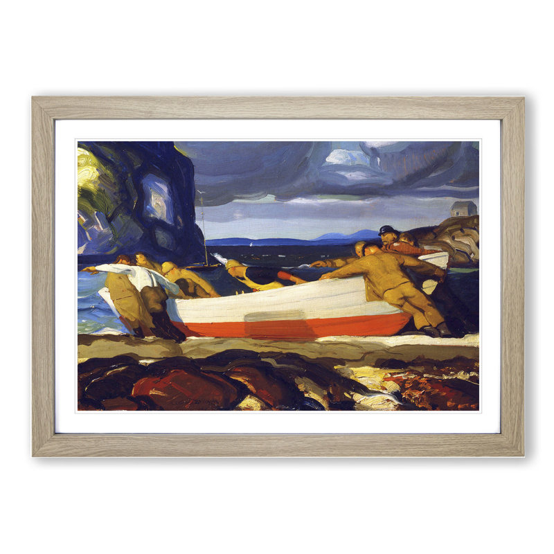 The Big Dory by George Bellows - Picture Frame Painting, Oak Framed, 36cm H x 48cm W x 2cm D