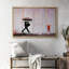 Banksy, arc-en-ciel coloré, un homme et une fille graffiti, Street Art Home Decor, impression sur toile-97558488-97558487-119461166