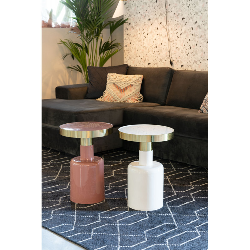 Glam End Table, Pink