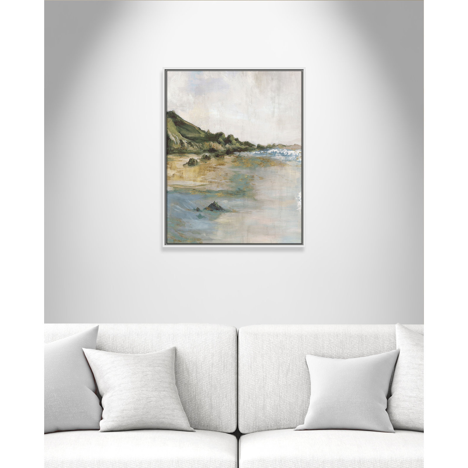 Cordoba "Tide's Edge" Print, 29.5" H x 23.5" W, White