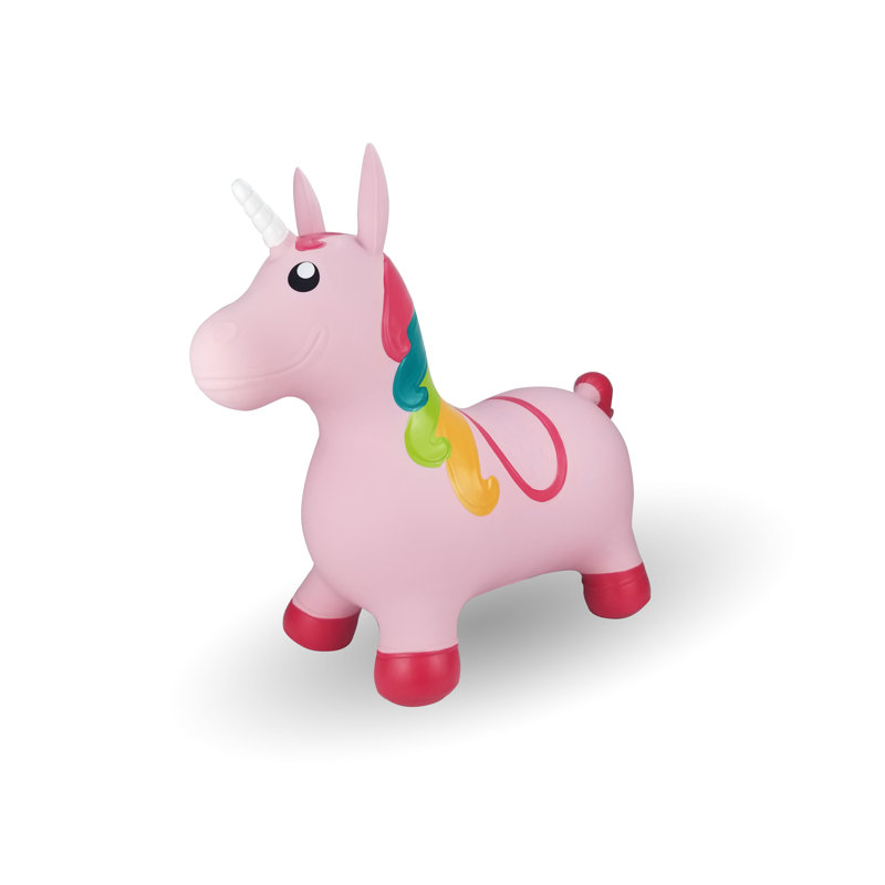Trémie gonflable gonflable avec pompe BounceZiez, Licorne rose
