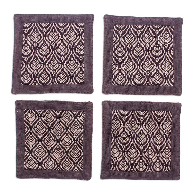 Keke Cotton Square 4 Piece Coaster Set