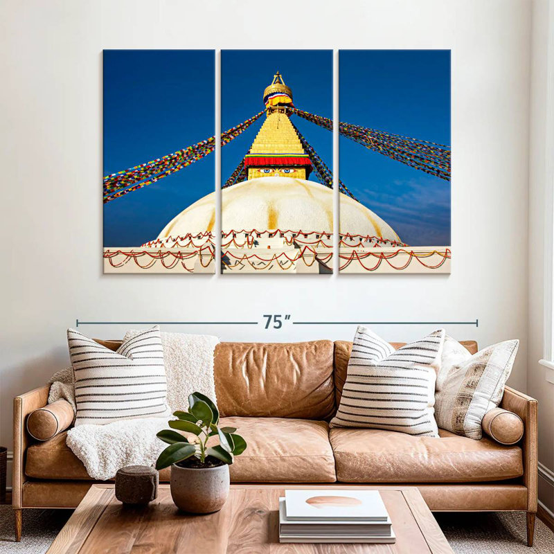Adella Boudhanath Stupa, 42" H x 65" W