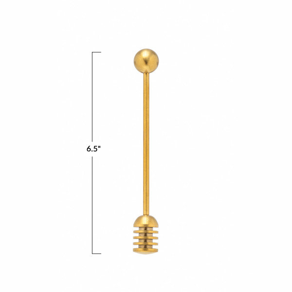 Gold Finish Stainless Steel Honey Dipper