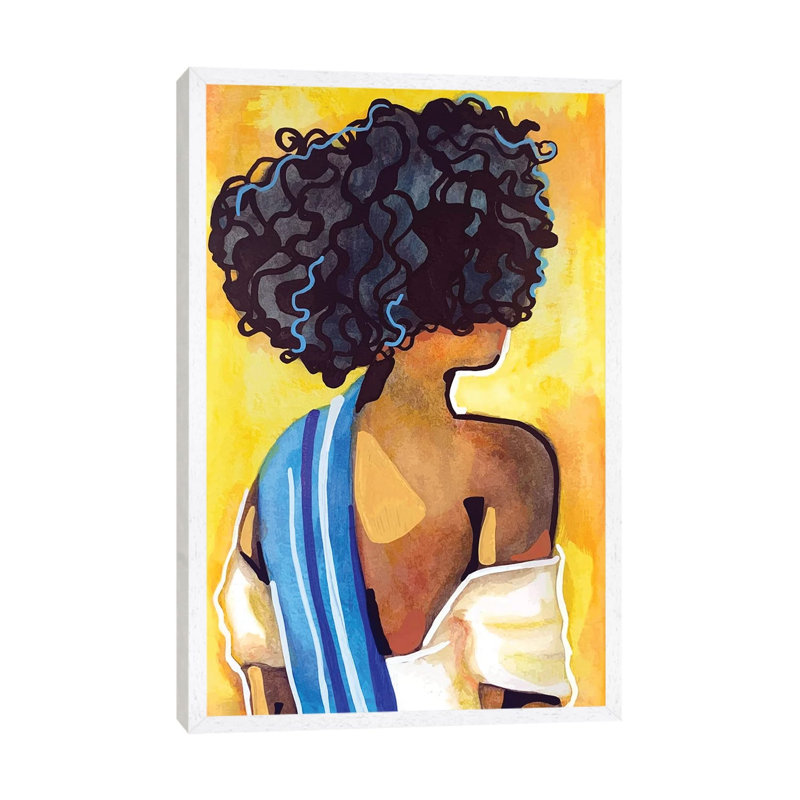 Silk - Print on Canvas, 66.04 cm H x 45.72 cm W, White Framed