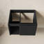 Armoire flottante 24 po avec une porte rayée et une tablette ouverte EIDEN, noir, sans bassin / plateau / robinet-1099170409-1099170412