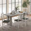 Grande table de salle à manger pour 8 personnes, table de cuisine industrielle, finition bois gris
