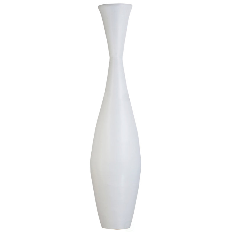 Modern Decorative Bamboo Floor Flower Vase For Living Room, Entryway Or Dining, Fill Up With Dried Branches Or Flowers, 43 Inch Blue