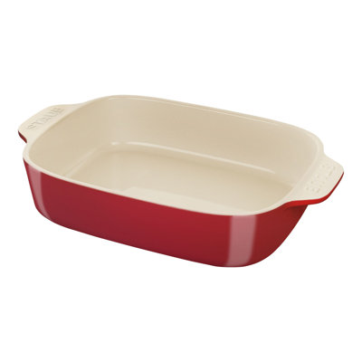 Plat rectangulaire en céramique Staub Ceramique, cerise, 1,6 L