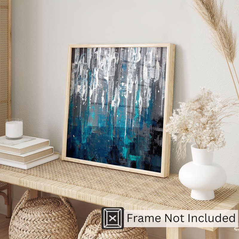 Abstract Brush Strokes II Transitional Unframed Art Print, 28" H x 28" W