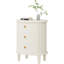 Table de chevet ovale 20 po avec 3 tiroirs