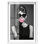 Décoration murale Glitch Stitched Bubblegum Icon Glambox par Notoriart, cadre blanc, 21 x 31