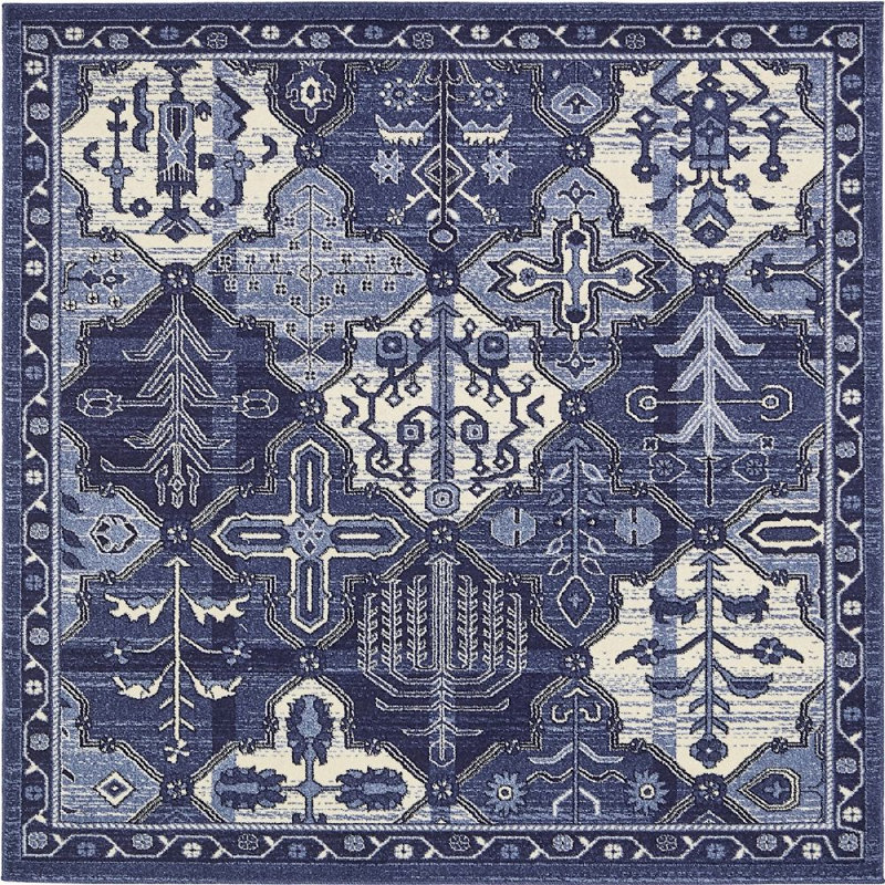 Abdurraheem Oriental Indoor Rug, Square 6'