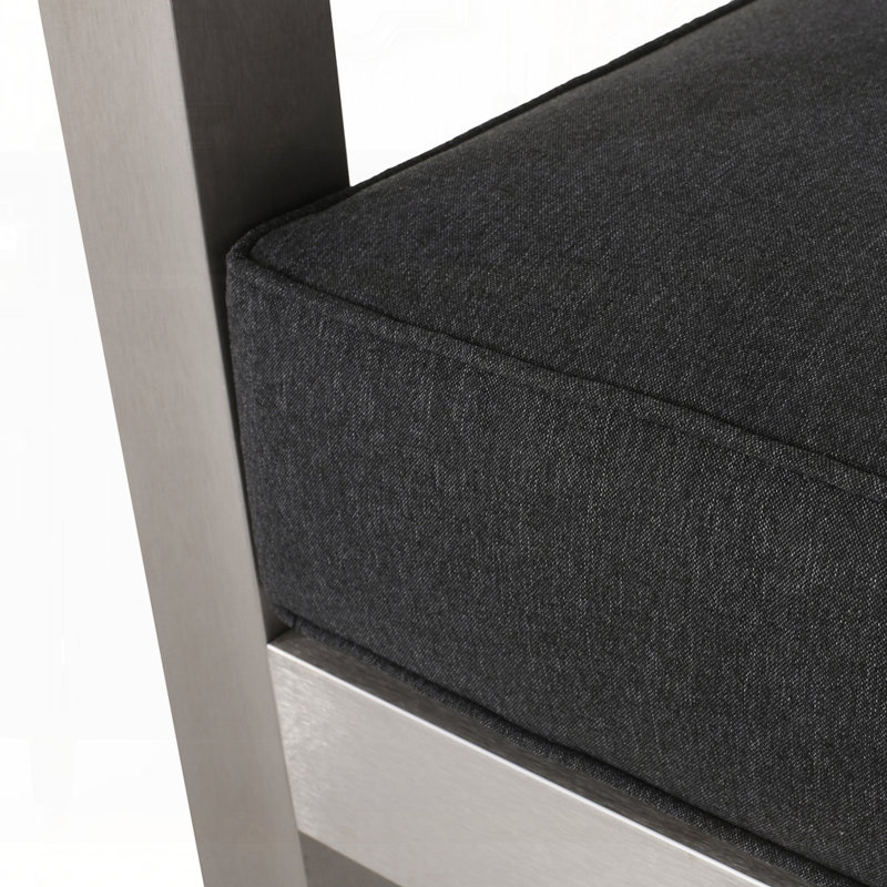 Fauteuil club d'extérieur en aluminium