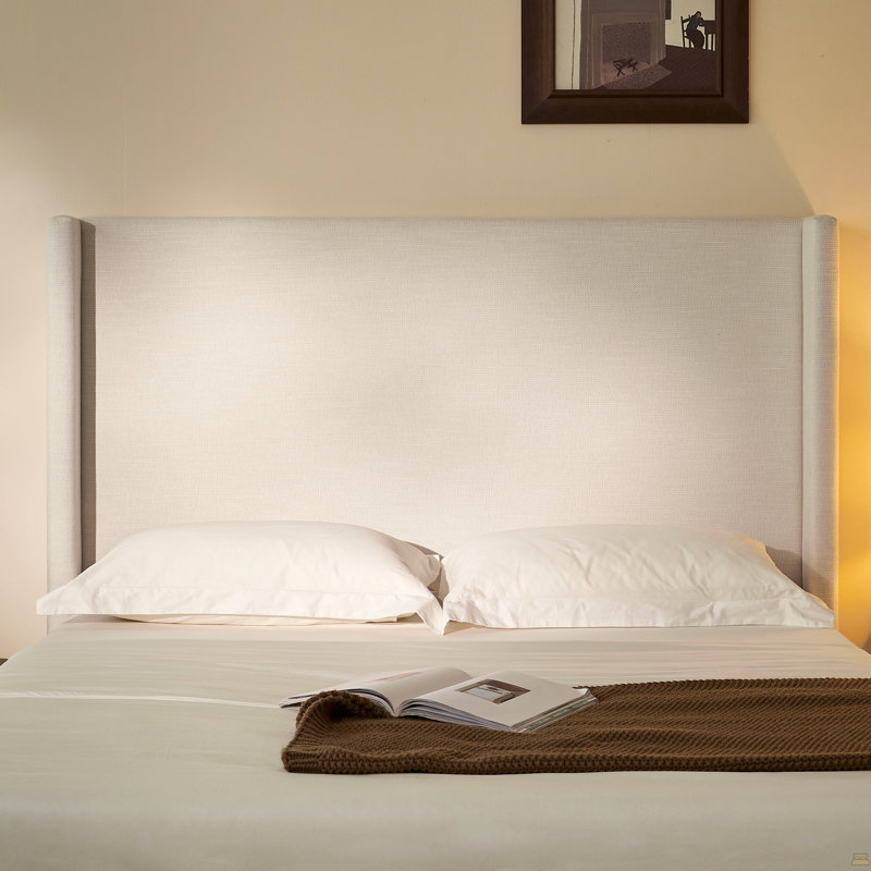 Lit simple à panneau tapissier blanc