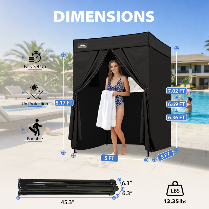 Auvent escamotable Flex Compact 5x5, Noir
