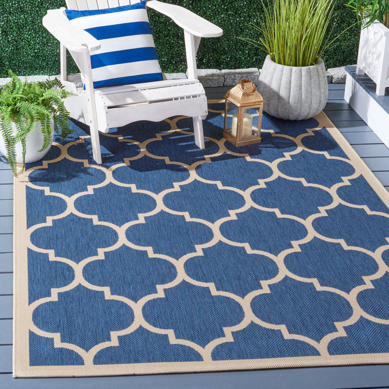 Herefordshire Performance Geometric Indoor/Outdoor Area Rug, Rectangle 5'3" x 7'7"