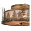 Rustic Lodge 4 - Light Semi Flush Mount