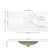 Ancillary 3-Hole 36" Classic Contemporary Rectangular Ceramic Single Sink Basin Vanity Top