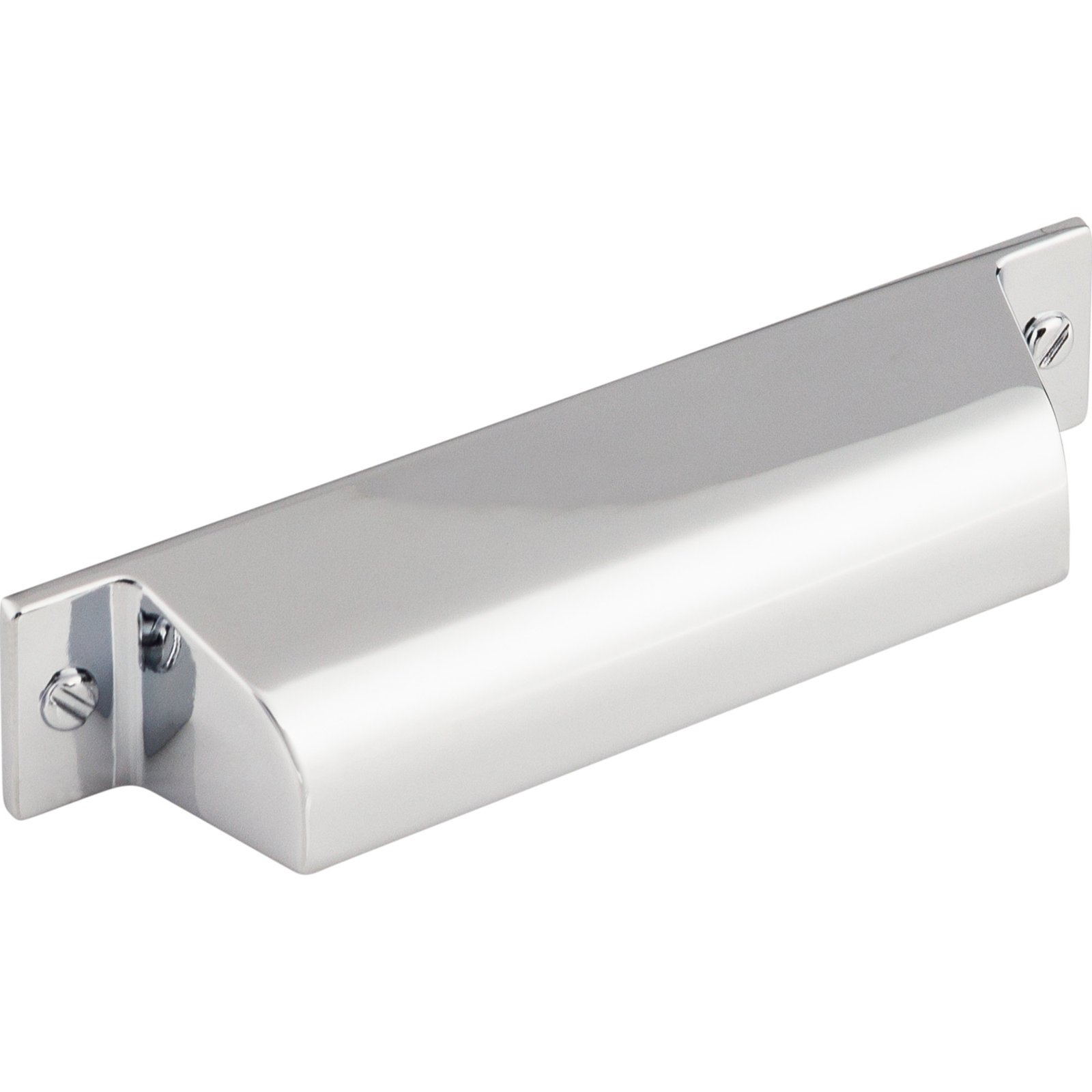 Channing Cup Bin Cabinet Pull, Polished Chrome, 3 3/4" Center to Center