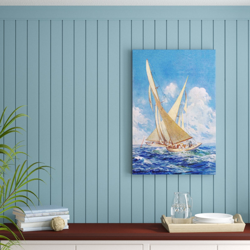 Impression sur toile tendue, "Voiliers", H 36 po x l 24 po