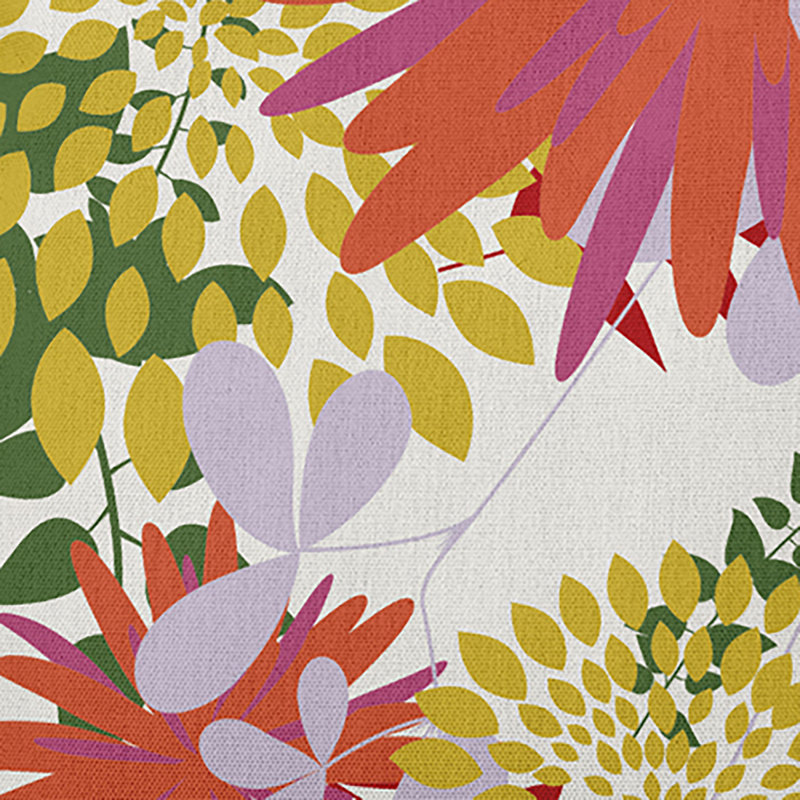 Coussin décoratif floral intérieur / extérieur en polyester, H 18 po x l 18 po, Carré