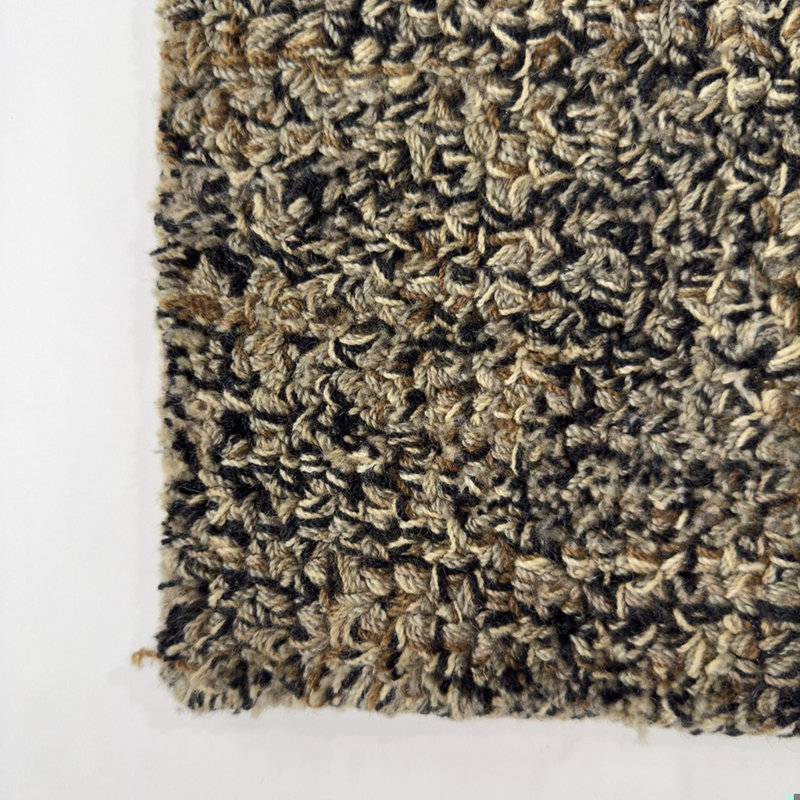 Lansvale Wool Braided Rustic Hand-Tufted Charcoal Indoor Area Rug, 1'6" x 2'3"