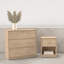 Ensemble de chambre à coucher 3 pièces - ensemble de commode et table de chevet, Jackson Hickory-123282002-123282003
