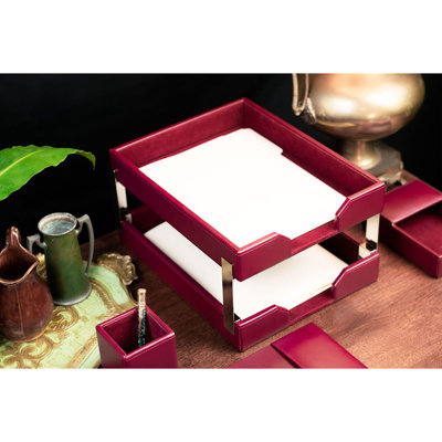 Kiki Leather Desk Organizer Set