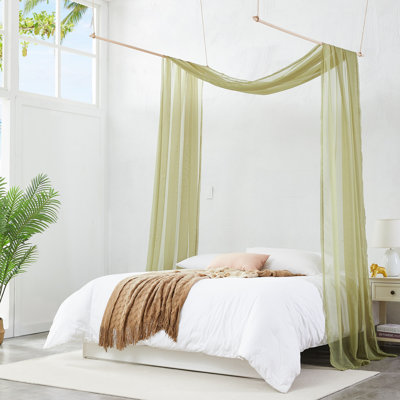  Polyester Ties Bed Canopy Curtains