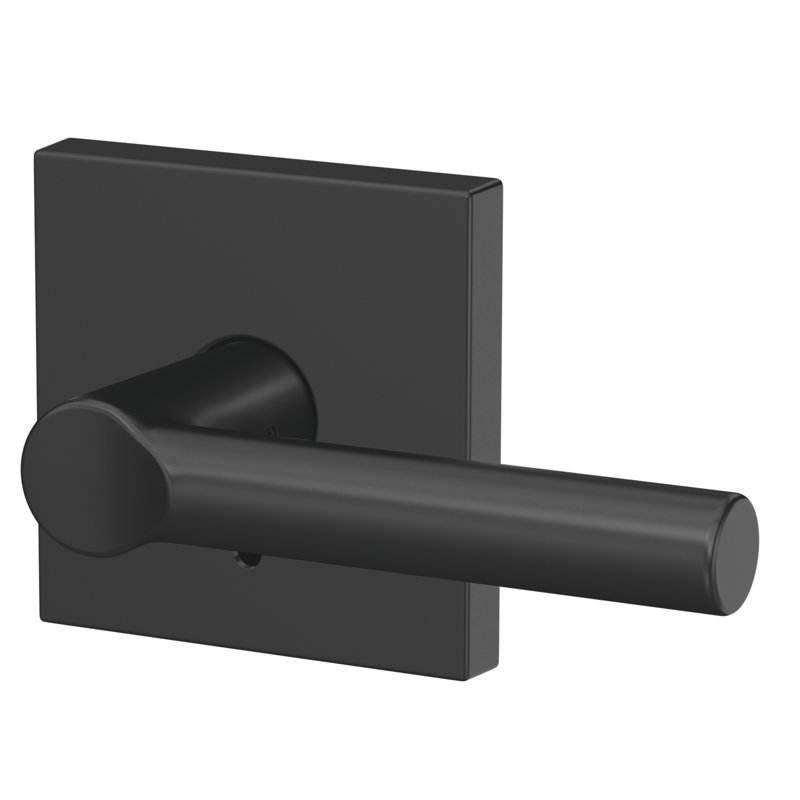 Custom Broadway Non-Turning Lever with Collins Trim, Matte Black